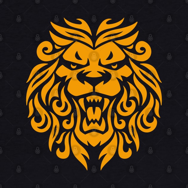 Ornate Fierce Brave Roaring Lion by Figmenter